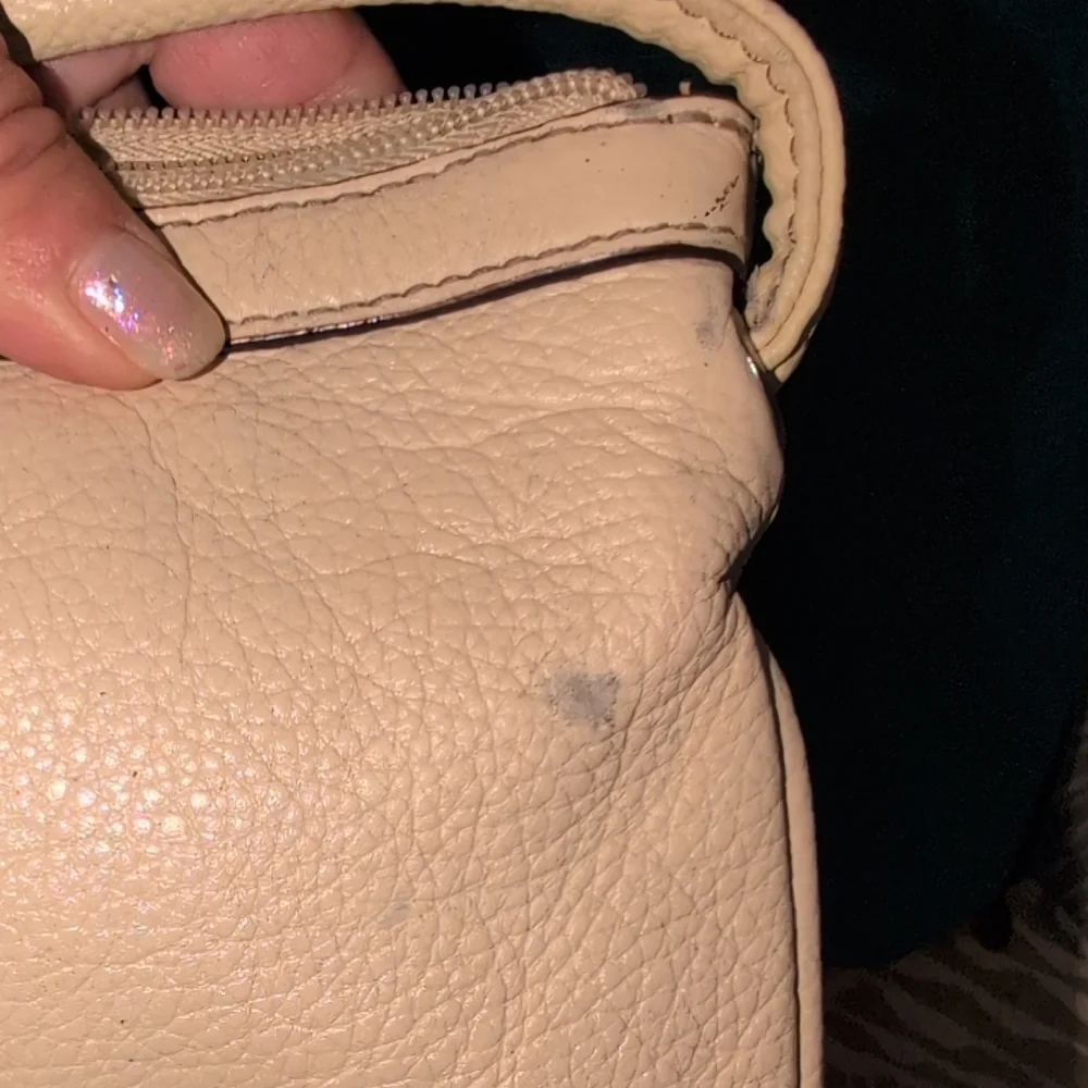 Tignanello Cream Leather Crossbody Bag